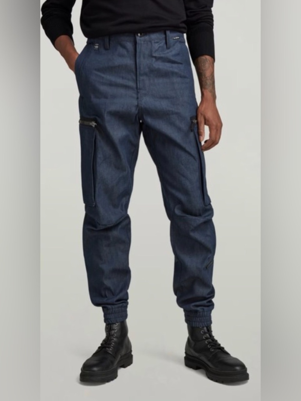 G star Men's raw denim Navy Cargo Jogger Pants
